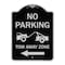 Signmission No Parking Tow-Away Zone W/ Left Arrow Heavy-Gauge Aluminum Sign, 24" x 18", BS-1824-23607 A-DES-BS-1824-23607 - alternate 1